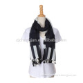 American scarf fake cashmere tribal tassel shawl dark+white